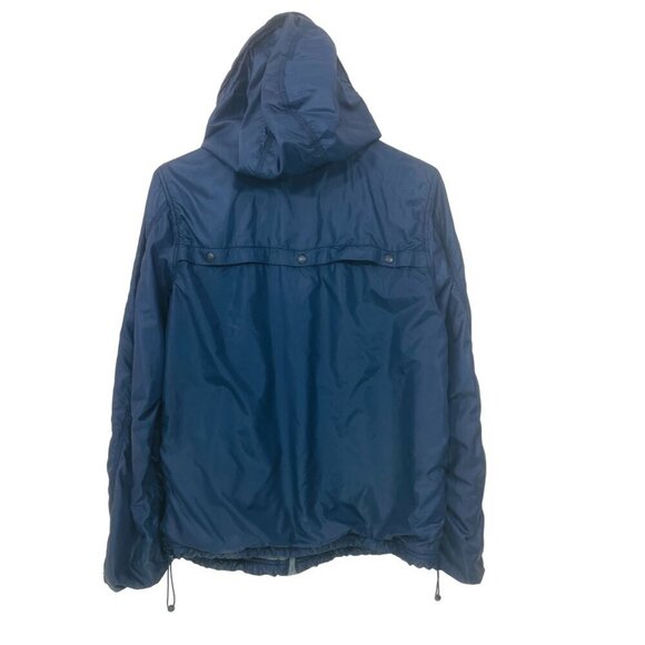 DIESEL Women's Size S Reversible Hooded Jacket Soft Navy Nylon/ Gray Cotton‎ - Picture 9 of 10